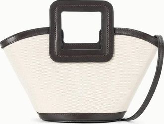 Staud Womens Shirley Mini Bucket Bag In Natural