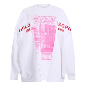 Philosophy di Lorenzo Serafini Dames, Sweatshirts & Hoodies, Wit, Maat: XS Katoen