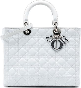 Dior Pre-owned Dior Large Lambskin Cannage Lady Dior 16-BO-1101