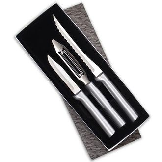 Rada 3 Piece Peel, Pare & Slice Knife Set with Gift Box in Silver at Nordstrom