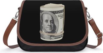 Generic Money Roll 100 Hundred Dollar Small Womens Crossbody Bags Shoulder Handbag with Adjustable Strap for Travel