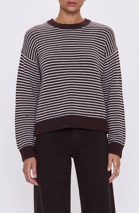 Pistola Denim Aura Stripe Sweater in Mocha at Nordstrom, Size X-Large