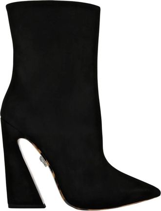 Philipp Plein Leopard Hakkenlaarzen - Dames - Laarzen met Hak - Zwart - 36 EU - Leer - Schoenen