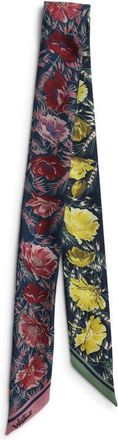 Valentino Garavani Apres LHiver Poppies Print Reversible Silk Skinny Scarf in Pink Multi at Nordstrom