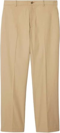 Burberry EKD Logo Cotton Tailored Trousers, Brand Size 46 ( Waist Size 31.1 )