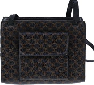 Celine Macadam Black Canvas Shoulder Bag (Pre-Owned)