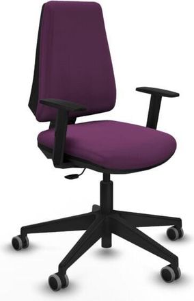 Piqueras y Crespo Elche Cp Similpiel Morado Brazos 1d Base Piramidal Ruedas Engomadas 65mm