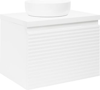 Puma Naturel - Mueble De Ba&ntilde;o Bajo Lavabo Savona 58x43x44,8 Cm, Blanco Brillante (savona60bid)
