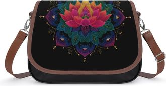 Generic Colorful Mandala Crossbody Bags for Women Shoulder Messenger Bag Purse Handbags