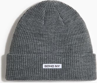 H&M Gerippte Beanie - Grau