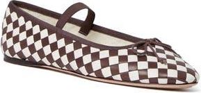 Loeffler Randall Leonie Mary Jane Ballet Flat in Chocolate/Cream at Nordstrom Rack, Size 10.5