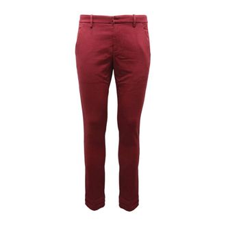Dondup Slim-fit Trousers, male, Red, W31, Bordeaux Trousers