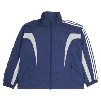 Yohji Yamamoto Light Jackets, male, Blue, Size: XL 3-Stripes Nylon Shell Jacket