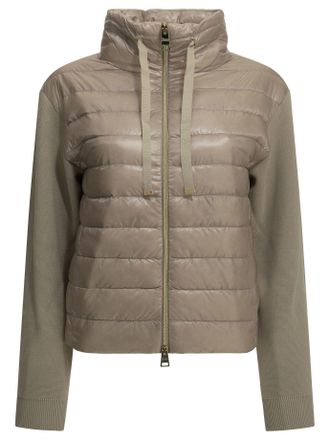 Herno katoen en ultralicht nylon kort donsjack