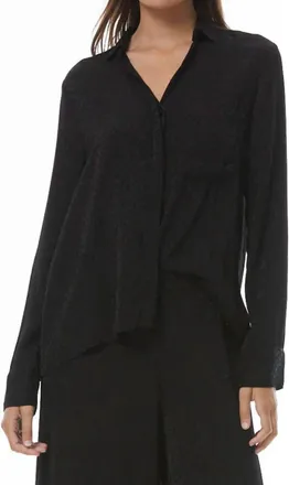 Young Fabulous & Broke Susan Button Down Shirt Top In Black