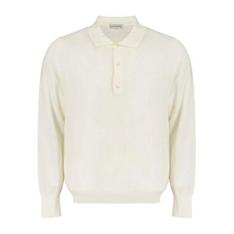 Autore Knit Douglas Polo - Heren - Tops - Wit - Maat: 2XL Wol