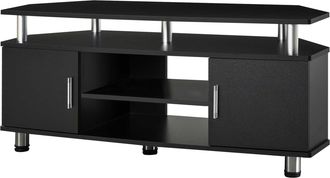 HOMCOM Homcom Mobile Porta Tv Classico Da Soggiorno Con 2 Ripiani E 2 Armadietti Nero