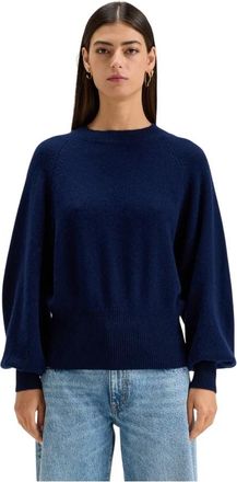 Bellerose Ganto Sweater - Dames - Ronde hals truien - Blauw - M - Wol - Truien & Vesten