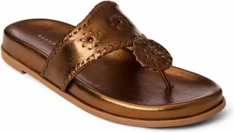 Jack Rogers Womens Jacks Thong Sandal In Bronze