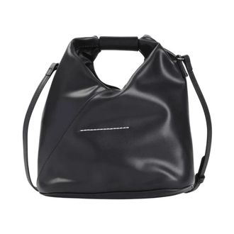 Maison Margiela Tassen, Dames, Zwart, ONE Size, Leer, Elegante schoudertas met logodetail