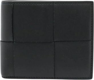 Bottega Veneta Pre-owned Leather Cassette Maxi Intrecciato Wallet - Dames - Vintage Accessoires - Zwart - ONE Size - Leer - Vintage