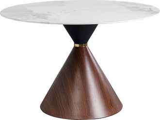 Kare Design Mesa de comedor 4 plazas de cer&aacute;mica marr&oacute;n 120cm