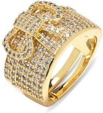 Eye Candy Los Angeles Kaya Bow Cubic Zirconia Statement Ring in Gold at Nordstrom Rack