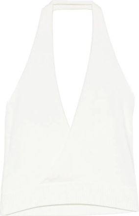 Aya Muse Canotta con scollo allamericana - Bianco