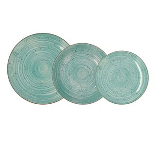 Quid Vajilla porcelana turquesa 18 piezas