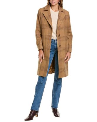Cinzia Rocca Long Wool-Blend Trench Coat