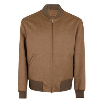 Lardini Acteor Bomberjack - Heren - Bomber jackets - Bruin - XL - Wol - Jassen