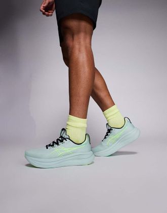 Asics Gel-Nimbus 28 - Sneakers grigie e verdi-Grigio