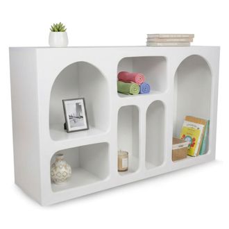 Dmora Dmora - Aparador Bellatrix, Buf&eacute; De Sal&oacute;n, Aparador De Sal&oacute;n, Despensa De Cocina, 120x37h74 Cm, Blanco, Con Embalaje Reforzado