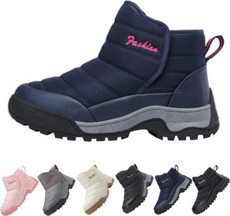 Generic Winter Shoes for Women Slip On Boots Warm Faux Fur Lined Snow Boots Plush Thick Thermal Platform Ankle Booties Outdoor Non-Slip Waterproof Comfortable
