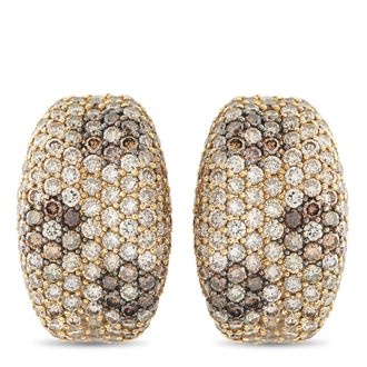 Roberto Coin Fantasia 18K Yellow Gold 5.13ct Diamond Clip-On Earrings RC31-050526