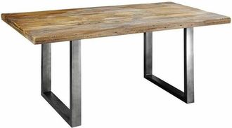 Massivmoebel24 tavolo da pranzo in legno di Mango 200x100x76 mango naturale laccato RAILWAY 106