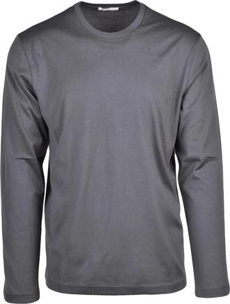 Stefan Brandt Grey Cotton Long-Sleeve T-Shirt