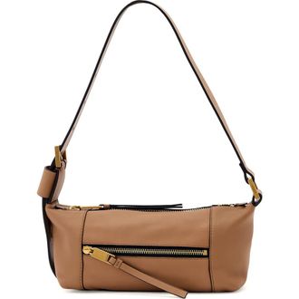 AllSaints Mini Vega Leather Shoulder Bag in Acetone Tan Brown at Nordstrom