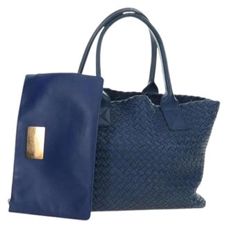 Bottega Veneta Bolso Tote Vintage Pre-owned - Pre-owned - Mujer - Azul - ONE SIZE