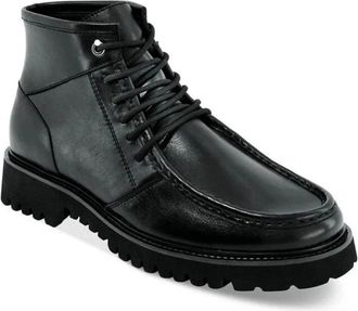 Inc International Concepts 10010853600 Men Black Leather Chunky Boots UPS927