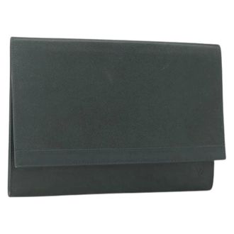 Louis Vuitton Pre-owned Clutches, female, Green, Size: ONE SIZE Pre-owned Vintage Taiga Leather Briefcase