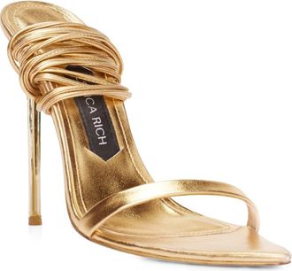 Jessica Rich Ankle Strap Sandal in Gold at Nordstrom, Size 35