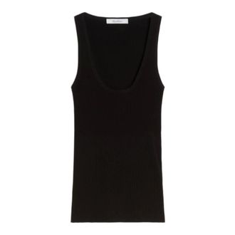 Max Mara Sleeveless Tops, female, Black, Size: L Sleeveless Top