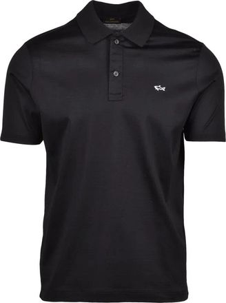 Paul & Shark Black Cotton Men Polo Shirt