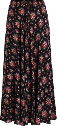 Dolce & Gabbana floral midi skirt - women - Silk/Elastane - 46 - Black
