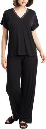 Natori Dhalia Knit Jersey Lace Pj Set