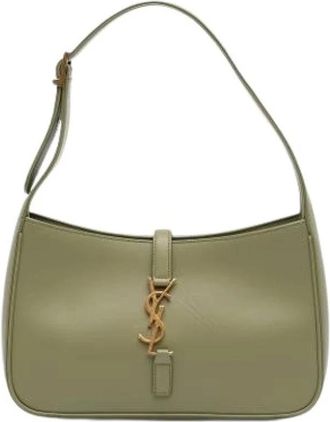 Saint Laurent Pre-owned Vintage Shoulder Bag - Dames - Vintage Schoudertas - Groen - ONE Size - Leer - Vintage