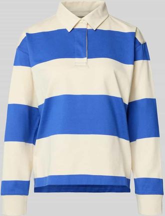 GANT Regular Fit Langarm-Poloshirt mit verdeckter Knopfleiste in Royal, Gr&ouml;&szlig;e XXL