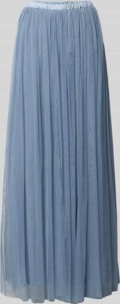 Lace & Beads Cocktailrock mit elastischem Bund in Rauchblau, Gr&ouml;&szlig;e XXS