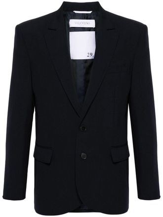 Valentino Garavani notched-lapels single-breasted blazer - Blue